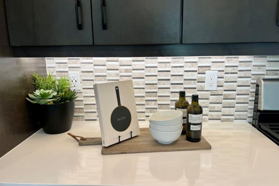 cutting board cookbook holder