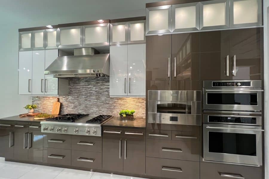 high gloss flat panel kitchen cabinets