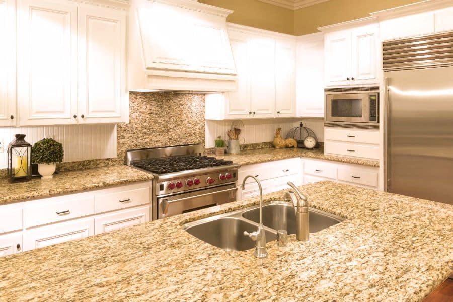 Santa Cecilla granite backsplash ideas