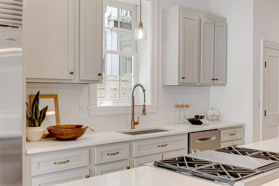 partial overlay shaker cabinets